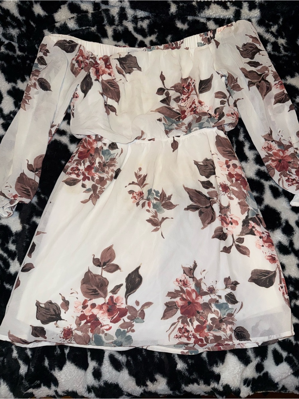 Windsor off shoulder floral dress